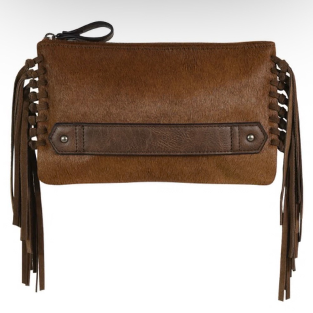Tony Llama Calf Hair Clutch Western Style